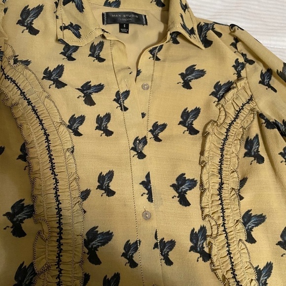 Max Studio London Dress Midi Dress. Bird Printed - Picture 5 of 13